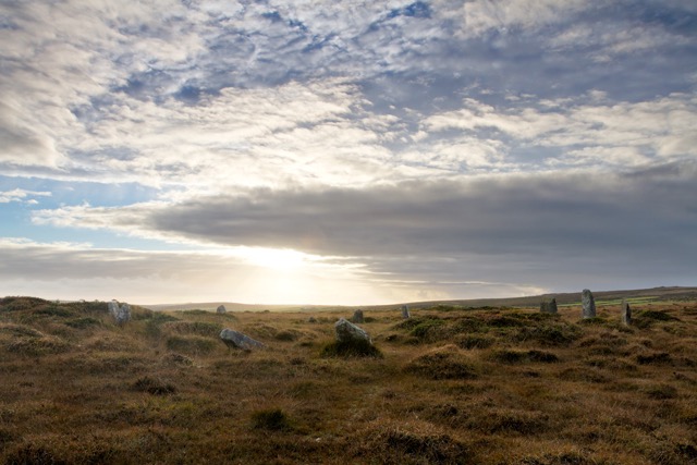 Evening sky over the Nine Maidens